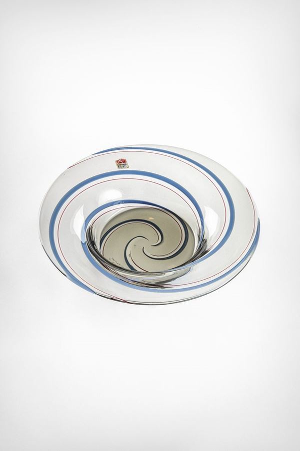 Barovier &amp; Toso - Piatto in vetro a canne a spirale