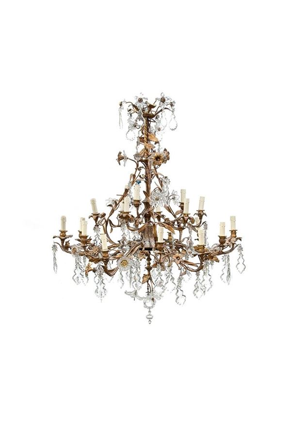 Lampadario a ventuno luci, fus  - Asta Antiquariato - Incanto Casa d'Aste e Galleria