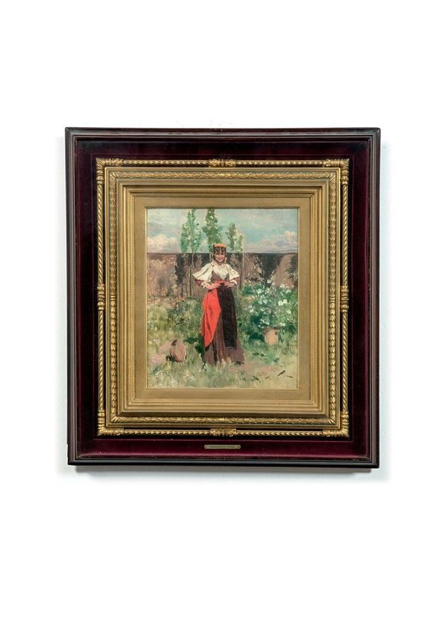 Francesco Vinea : Ragazza in costume
Olio su te  - Asta Antiquariato - Incanto Casa d'Aste e Galleria