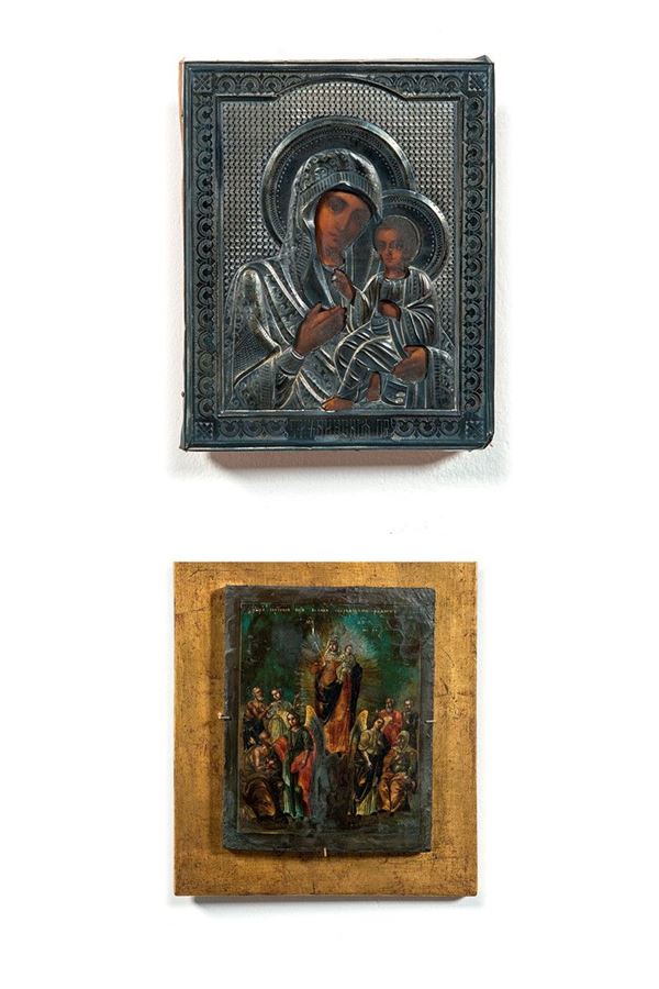 Due icone di cui una con riza   - Asta Antiquariato - Incanto Casa d'Aste e Galleria