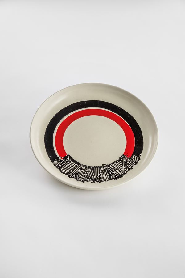 Emilio Scanavino - Grande piatto in ceramica