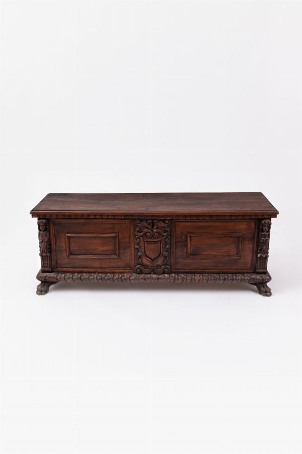 Cassapanca in stile seicentesco  - Auction Antiques - Incanto Casa d'Aste e Galleria