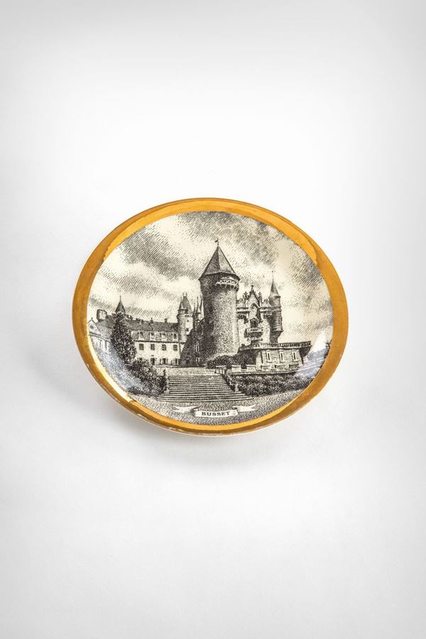 Piero Fornasetti - Piatto Castello di Busset