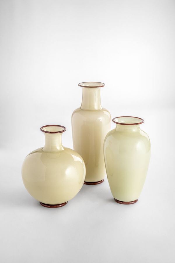 Barovier &amp; Toso - Tre vasi  della serie Tot Misia