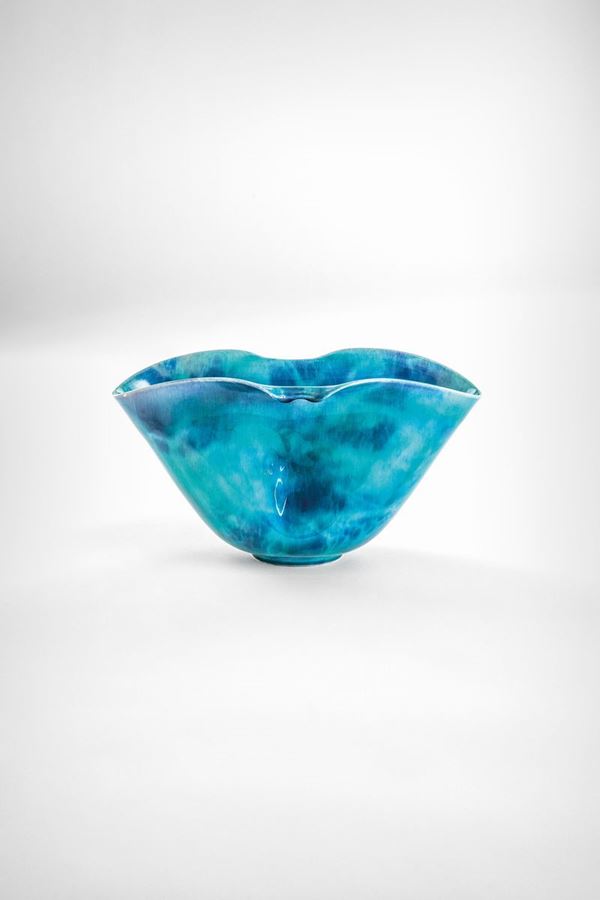 Ceramiche Bassano - Vaso in ceramica turchese