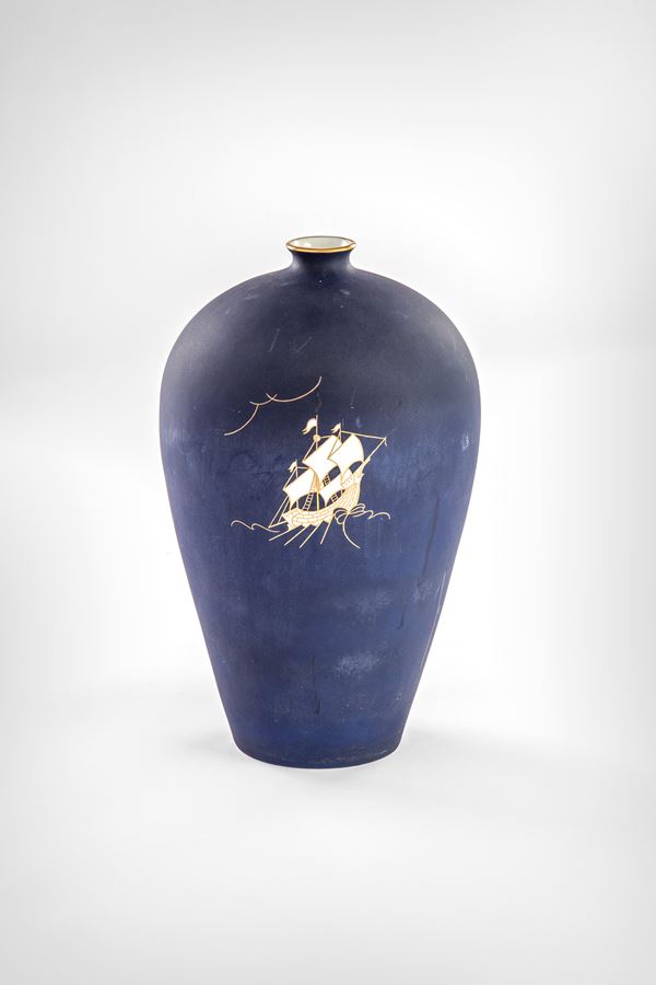Richard Ginori - Vaso in ceramica blu