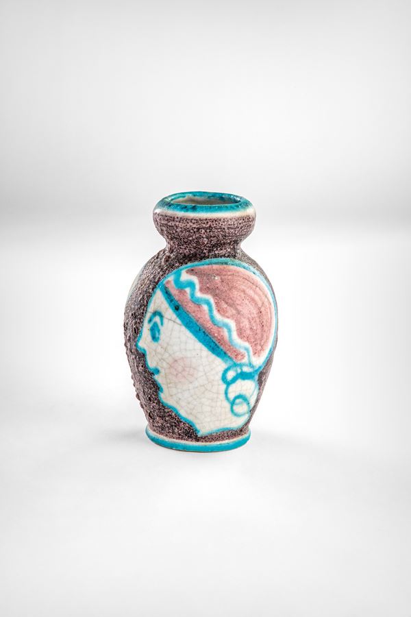 C.A.S. Vietri (Ceramiche Artistiche Solimene) - Vaso con volti femminili