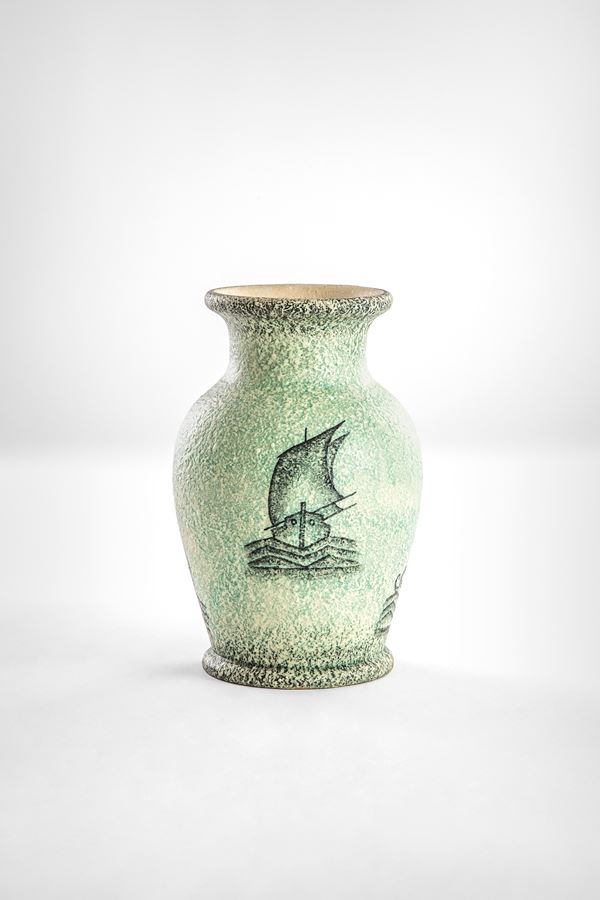 SPICA - Vaso con barche e pesci stilizzati