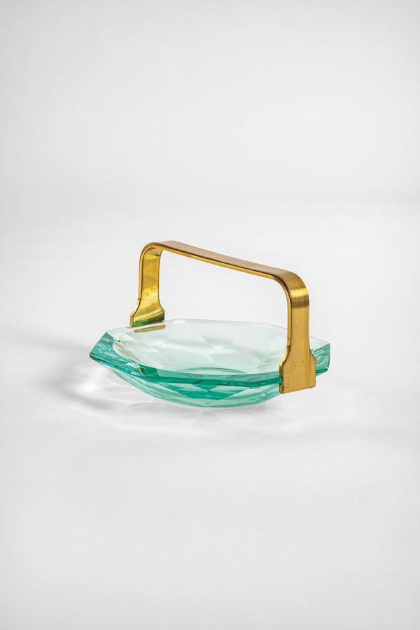 Fontana Arte : Centrotavola in cristallo e ottone  - Auction Classic Design - Incanto Casa d'Aste e Galleria