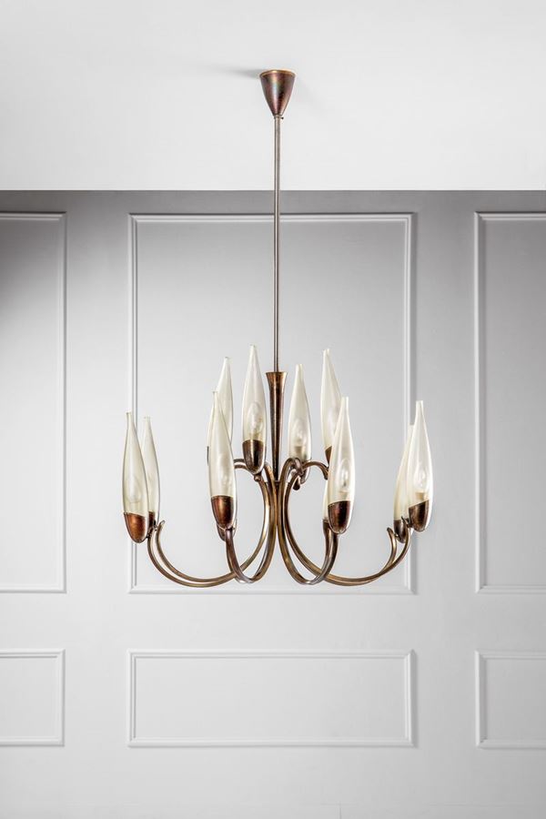 Lampadario a 12 luci anni &#39;50