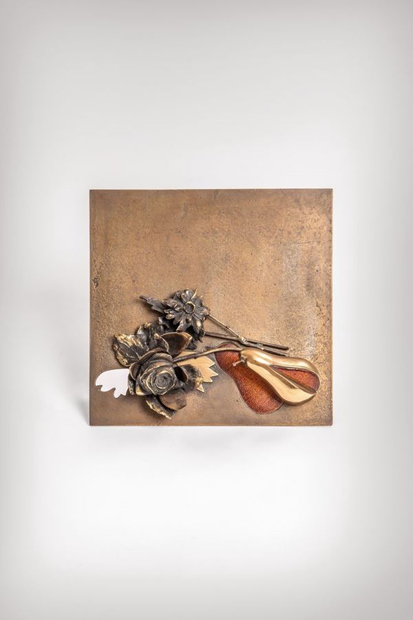 Del Campo - Piastra decorativa con fiori e frutta