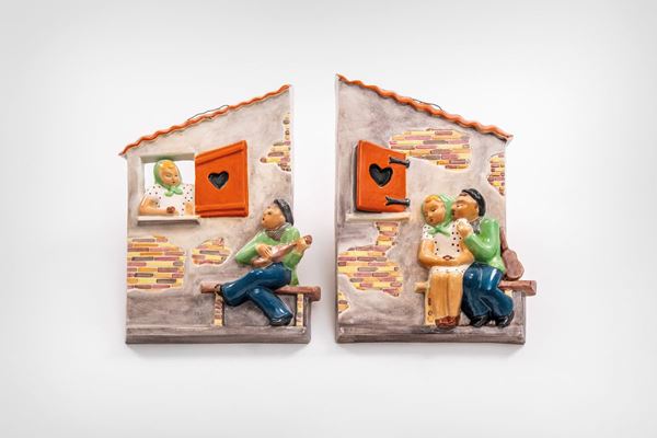Ceramiche Pucci - Due grande piastre da muro