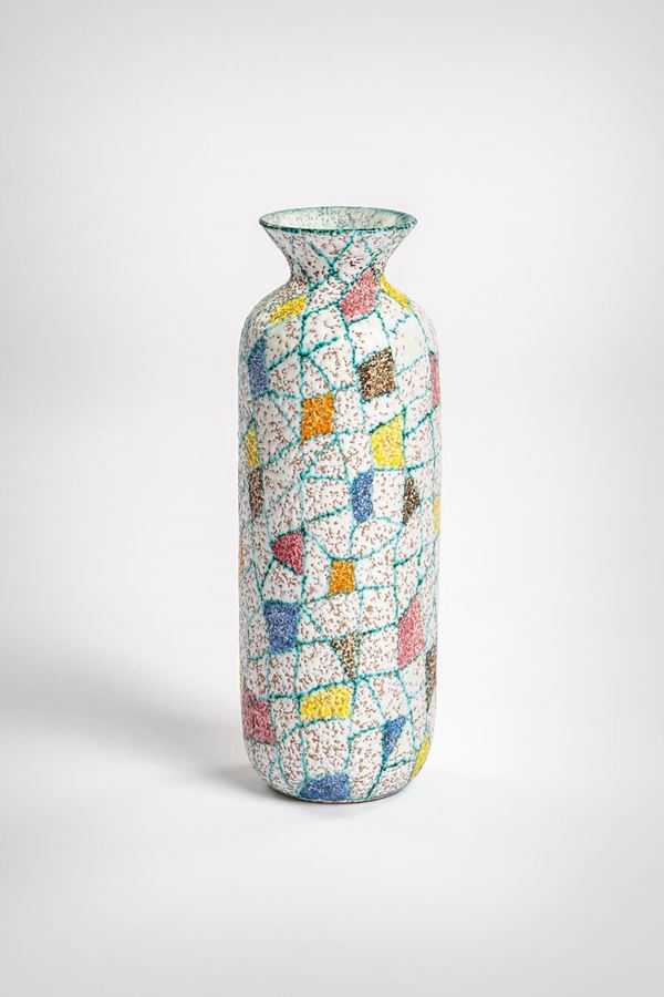 Grande vaso decoro geometrico