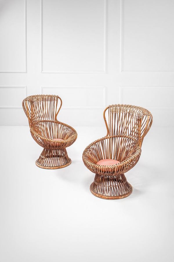 Franco Albini - Due poltrone mod. Margherita