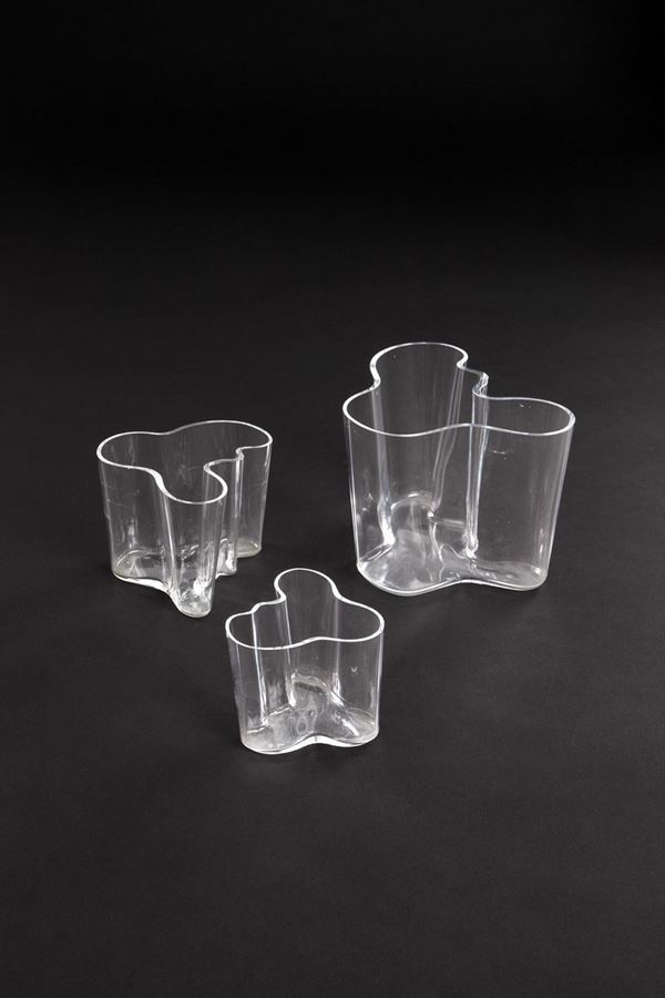 Alvar Aalto - Tre vasi in vetro