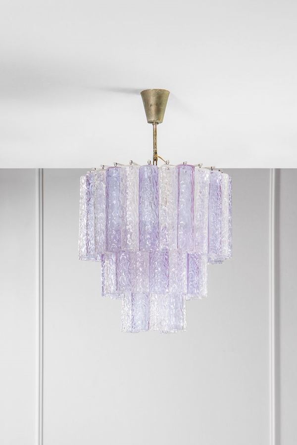 Venini - Lampadario vetri corteccia