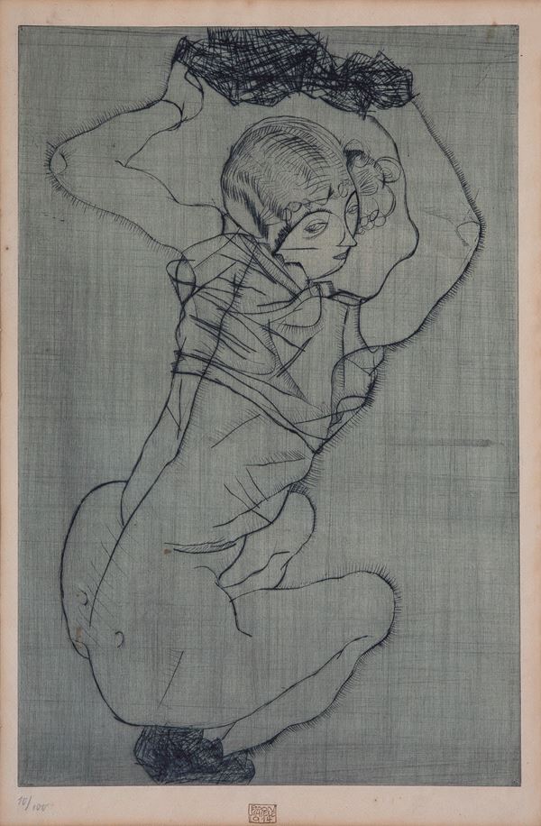 Egon Schiele - Nudo femminile