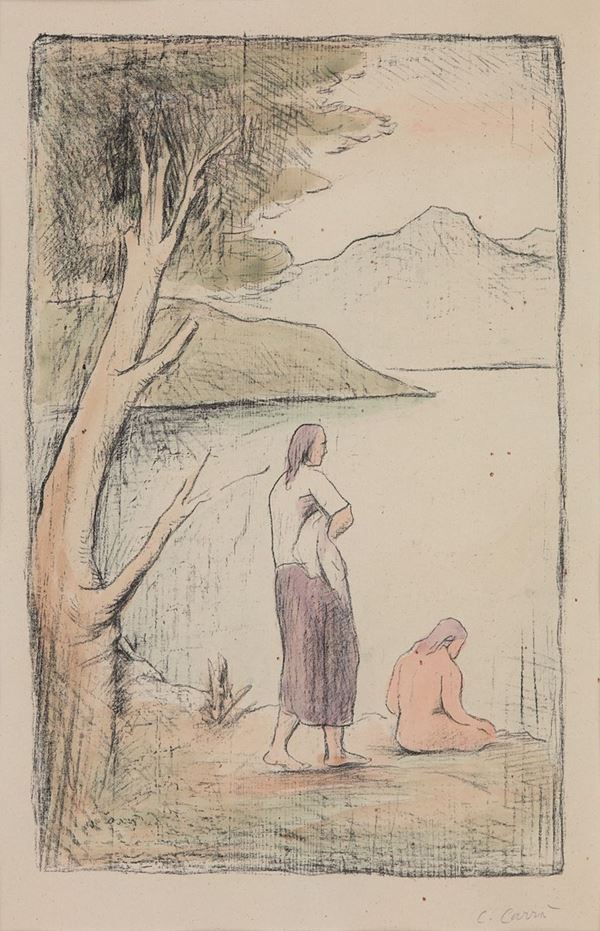 Carlo Carr&#224; - Donna al lago