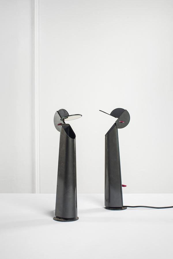 Achille Castiglioni - Coppia di lampade da tavolo mod. Gibigiana