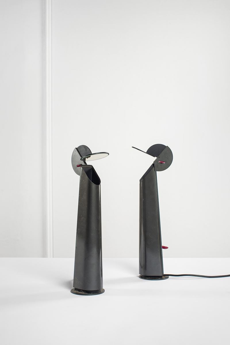 Achille Castiglioni - Coppia di Lampade da Tavolo Mod. Gibigiana