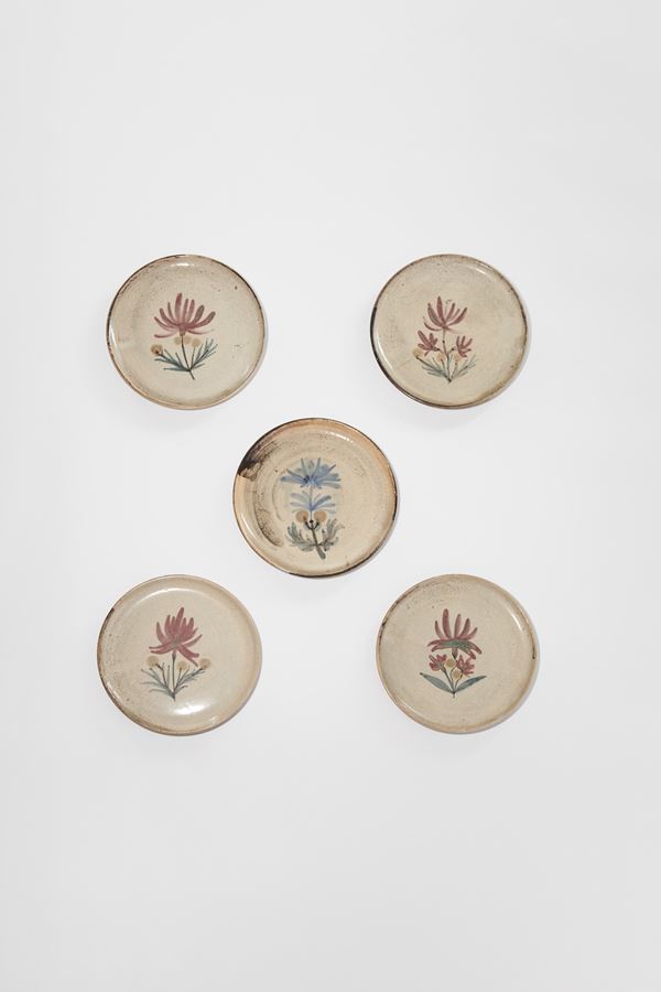 Gustave Reynaud - Diciotto ceramiche decorate