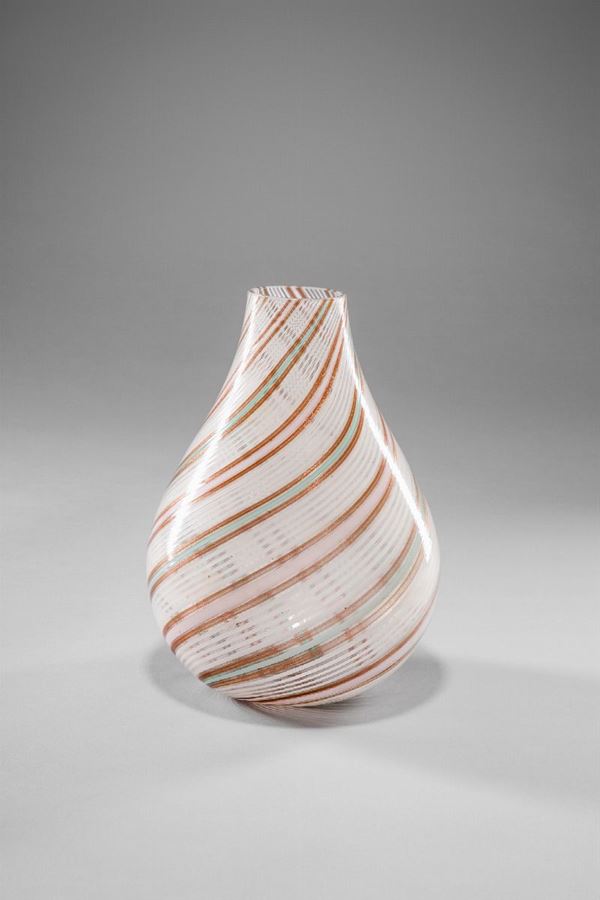 Murano - Vaso a canne a spirale