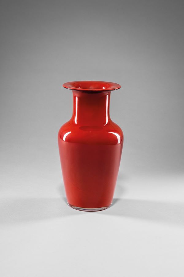 Barovier &amp; Toso - Vaso rosso lacca serie Cina