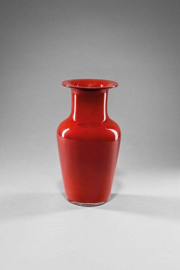Barovier &amp; Toso - Vaso rosso lacca serie Cina