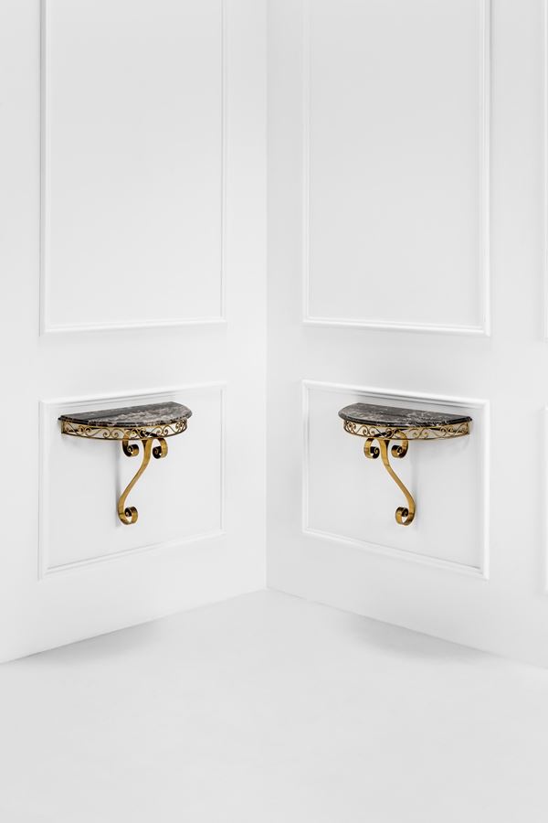 Coppia di console pensili
