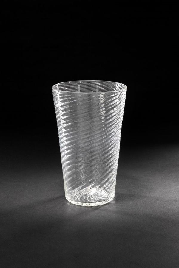 Flavio Poli - Vaso con nervature a spirale