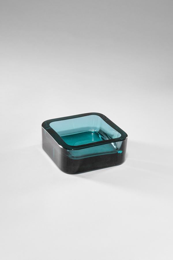 Flavio Poli : Coppa a sezione quadrata modello 12877  - Auction Murano Glass - Incanto Casa d'Aste e Galleria