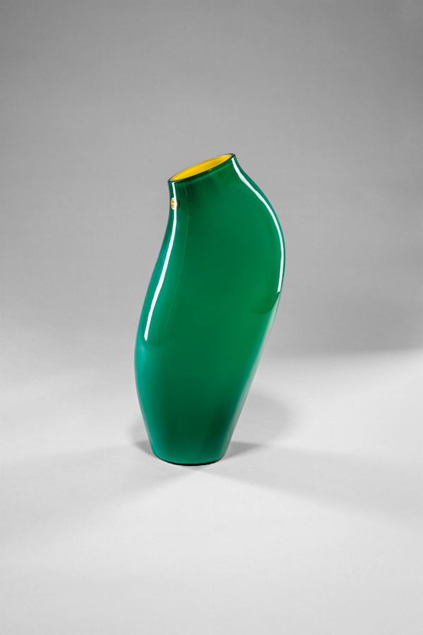 Ezio Rizzetto - Vaso incamiciato verde