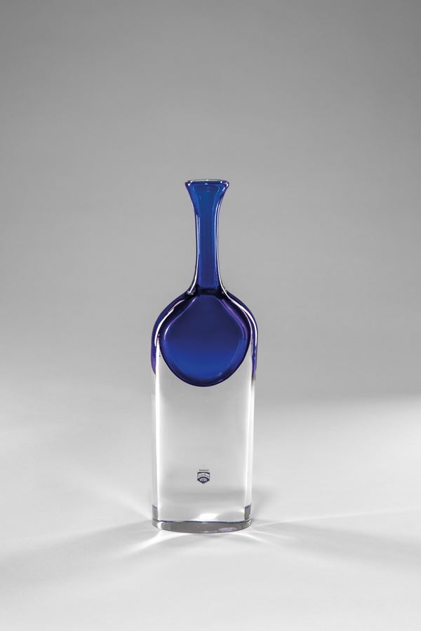 Antonio Da Ros - Vaso sommerso cristallo e blu