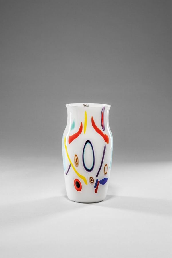 Bruno Gambone - Vaso con frammenti di canne e murrine