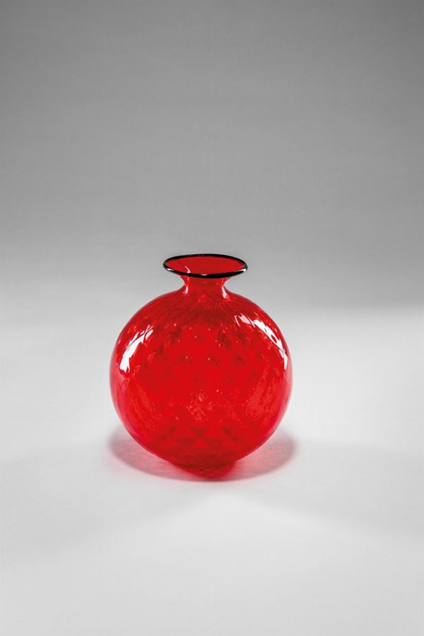 Venini - Vaso Balloton rosso rubino