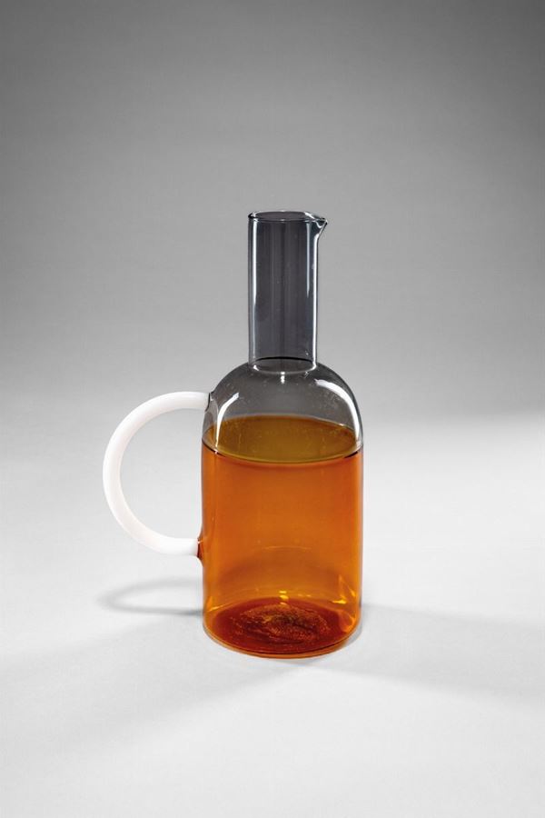 Murano : Versatoio a incalmo grigio/arancio  - Asta Vetri di Murano - Incanto Casa d'Aste e Galleria