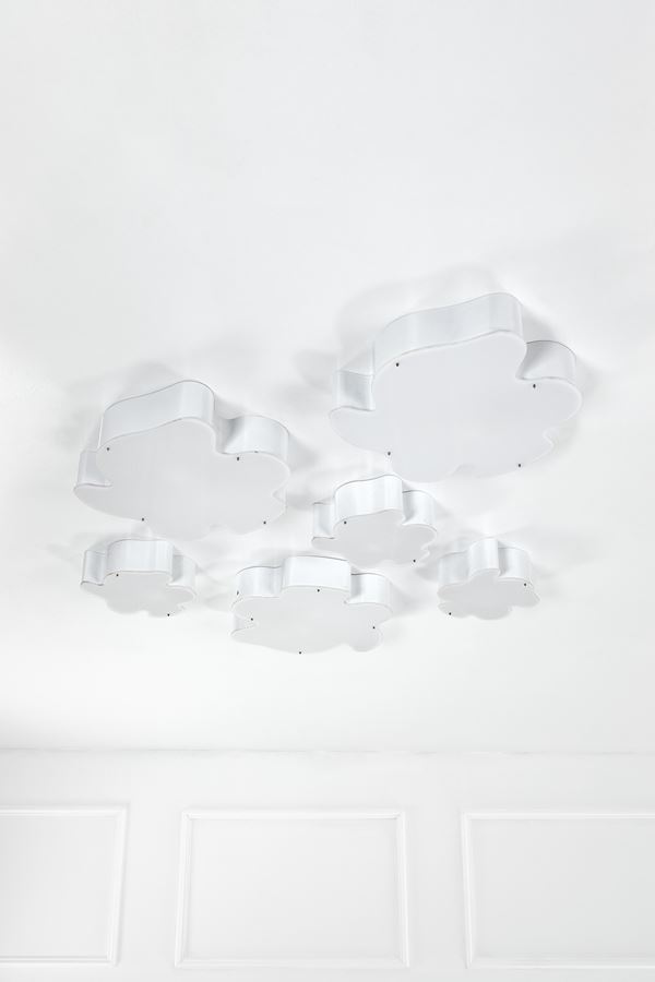 Sei lampade da parete o da soffitto a forma di nuvola