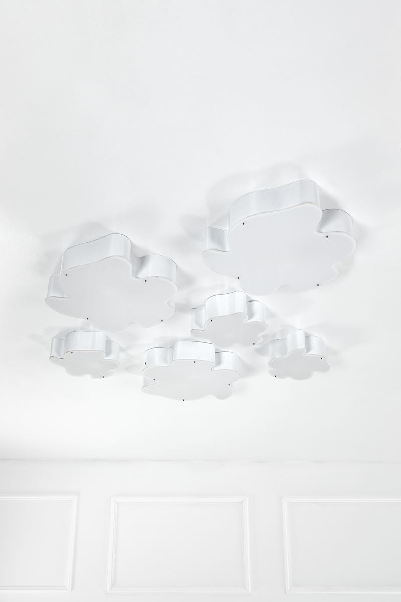 Sei Lampade da Parete o da Soffitto a Forma di Nuvola