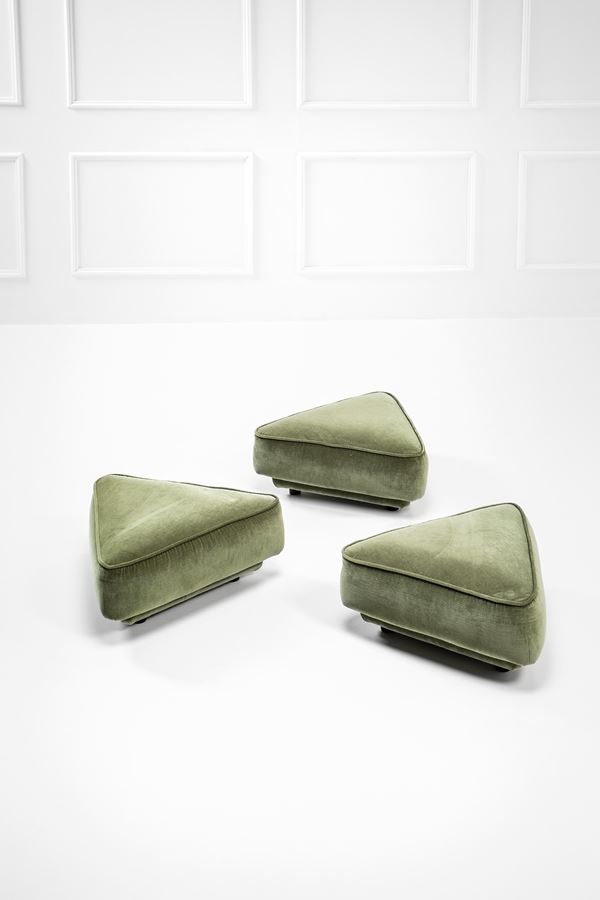 Tre pouf da salotto