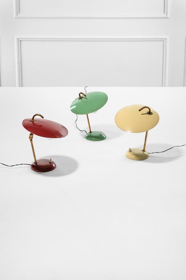 Nicolaj Diulgheroff - Tre lampade da tavolo