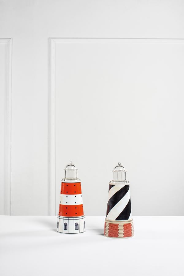 Aldo Rossi - Due contenitori della serie Il Faro Torre