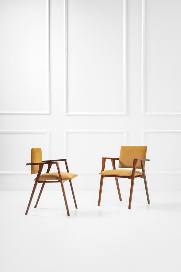 Franco Albini - Coppia di poltroncine mod. Luisa