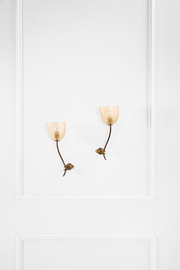 Murano - Due lampade da parete