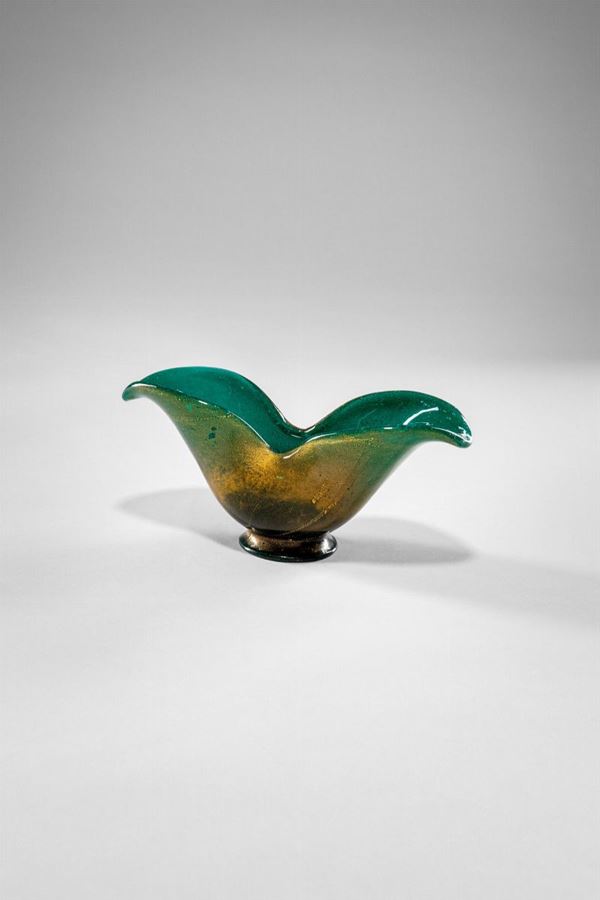 Venini - Vaso sommerso con piede