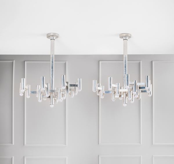 Sciolari - Coppia di lampadari a ventidue luci