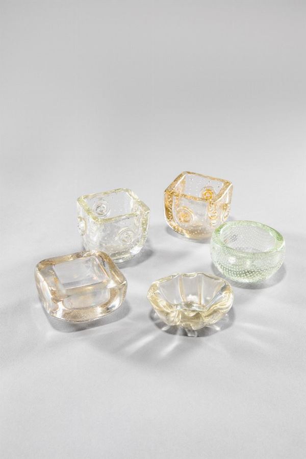 Murano - Cinque miniature a bollicine
