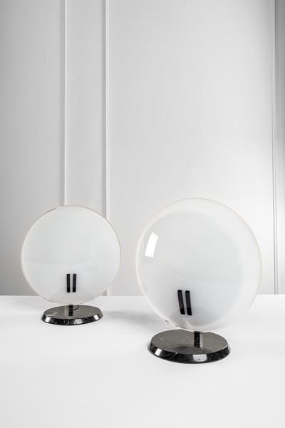 Due Lampade da Tavolo Mod. Perla