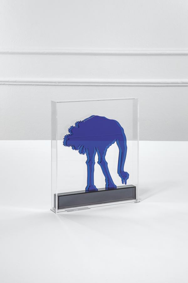 Gino Marotta - Struzzo artificiale blu
