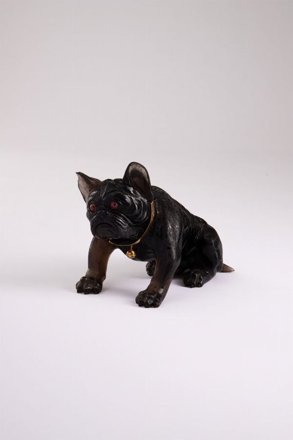 Bulldog francese in quarzo fumé- Marcato Fasano, Torino