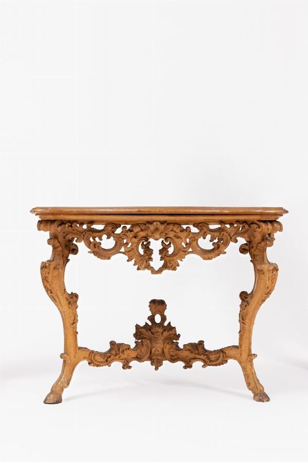 Console in lacca gialla - Piemonte, XVIII sec.  - Auction Antiques - Incanto Casa d'Aste e Galleria